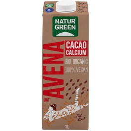 NaturGreen Bebida de Avena Cacao Calcio Bio 1 L