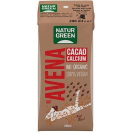 NaturGreen Bebida de Avena Cacao Calcio Bio 200 ml