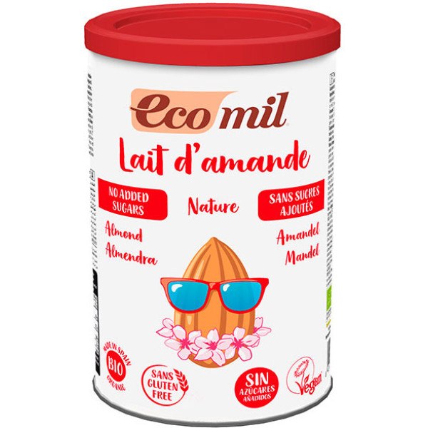 EcoMil Leche de Almendra Natural Sin Azucar Bio en Polvo 400 gr