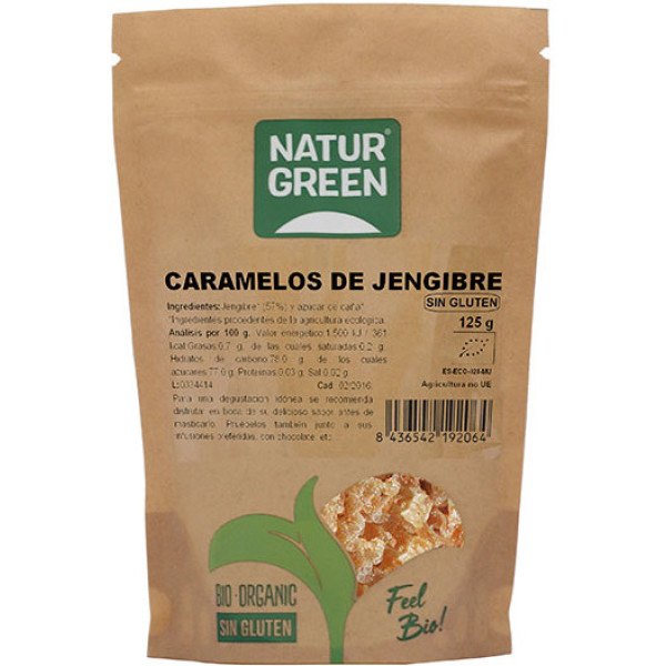 Naturgreen Caramelos De Jengibre 125 Grs Blandos