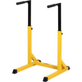 Homcom Estación Dip De Musculación Tipo Barras Con Altura Ajustable Soporte Para Entrenar Abdominales Espalda Peso Máximo De