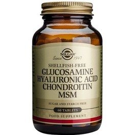 Solgar Glucosamina Ácido Hialurônico Condroitina MSM 60 comprimidos