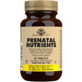 Solgar Nutrientes Prenatales - Prenatal Nutrients 60 tabs