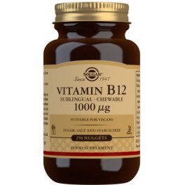 Solgar Vitamina B12 1000 Mcg 250 Comp - Cianocobalamina