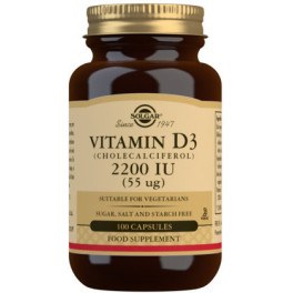 Solgar Vitamina D3 2200 UI 55 mcg 100 cápsulas