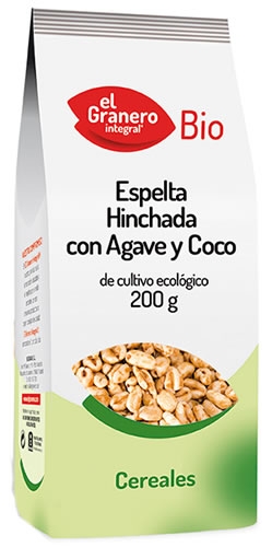 El Granero Integral Espelta Hinchada con Agave y Coco Bio 200 gr El Granero Integral Espelta Hinchada con Agave y Coco Bio 200 gr