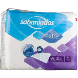 Indas Protector Saban  Extra 80x180 20 Unidades -