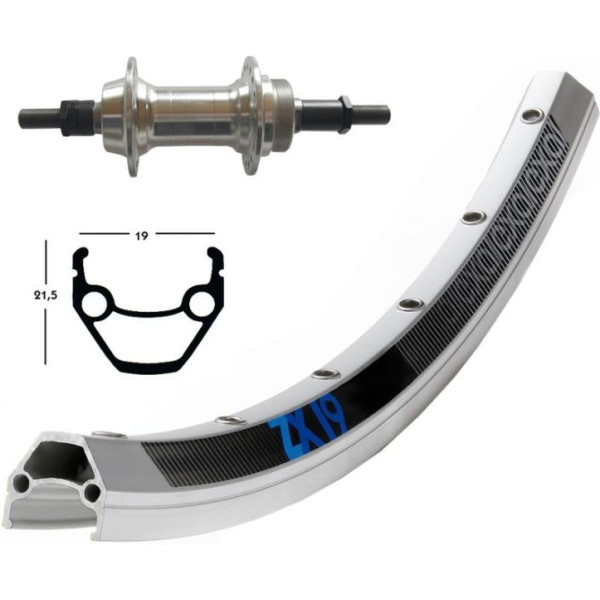 Exal Rueda Trasera 26x1.75 Winora Zx 19 36 Agujeros Eje Macizo Con Tuerca 135 Mm 6/7v.pl.mat(559-19)