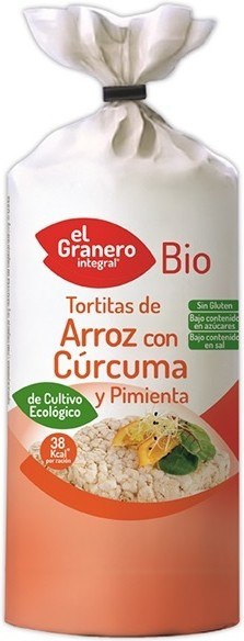 El Granero Integral Tortitas de Arroz con Cúrcuma y Pimienta Bio 115 gr El Granero Integral Tortitas de Arroz con Cúrcuma y Pimienta Bio 115 gr