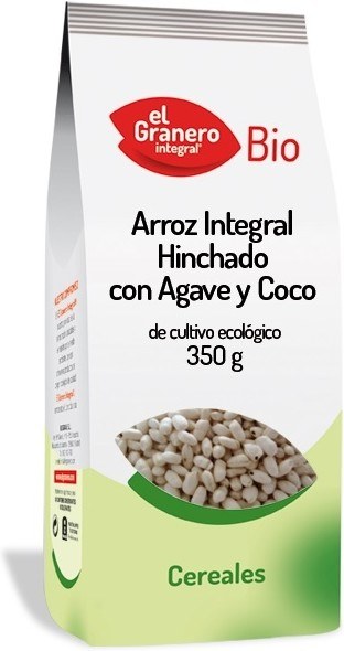 El Granero Integral Arroz Integral Hinchado con Agave y Coco Bio 350 gr El Granero Integral Arroz Integral Hinchado con Agave y Coco Bio 350 gr