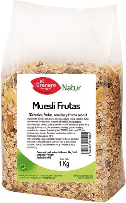 El Granero Integral Muesli Frutas 1 kg El Granero Integral Muesli Frutas 1 kg