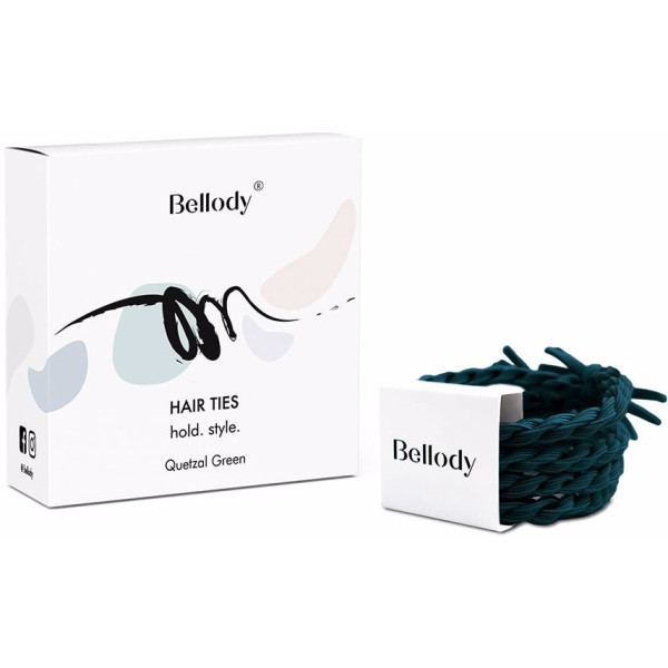Bellody Original Hair Ties Quetzal Green 4 Uds Unisex