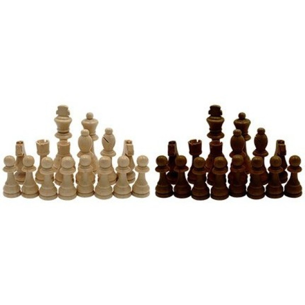 Softee Juego Fichas Ajedrez Madera 9 Cm (blancas+negras)