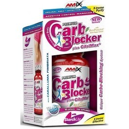 AMIX CarbBlocker 90 Capsules - Helpt de opname van koolhydraten te verminderen + Bevat L-Carnitine en Yerba Mate