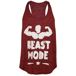 Vitobest Débardeur d'Entraînement Beast Mode Elastic Dry Rouge