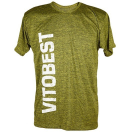 Vitobest T-shirt de manga curta elástico seco verde