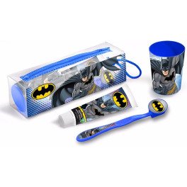 Conjunto de cuidados dentários do Batman dos desenhos animados Lote 4 peças unissex - Kit infantil