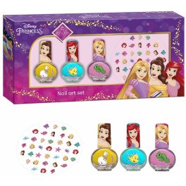 Lote conjunto de unhas de princesas da Disney com 4 peças unissex
