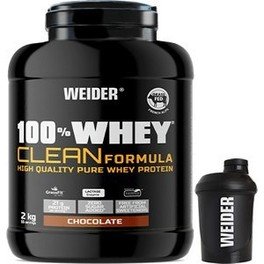 Pacote de PRESENTE Weider 100% Whey Clean Protein 2 Kg + Shaker Nano Black 300 ml