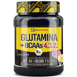 Hx Nutrition Bcaas 4.3.2 + Glutamina Kyowa Piruleta  500 Gr - Hx Premium