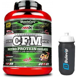 Pack REGALO Amix MuscleCore CFM Nitro Protein Isolate 2 kg + Bidon Negro Transparente 600 ml