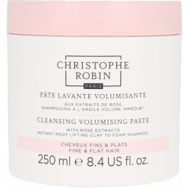 Pasta voluminante de limpieza de Christophe Robin con arcilla pura y rosa extra unisex