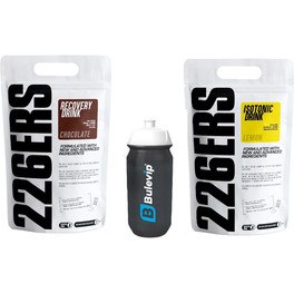 CADEAU Pack 226ERS Boisson Récupération 1 kg + Boisson Isotonique 1 kg + Bouteille Noire Transparente 600 ml