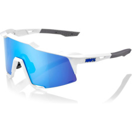 Lunettes Speedcraft 100% Blanc Mat Et Verres Bleus