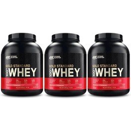 Optimum Nutrition Protein On 100% Whey Gold Standard 3 bottiglie x 5 libbre (2,27 kg)
