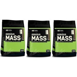 Optimum Nutrition Protein On Serious Mass 3 Sacos x 12 Lbs (5,45 Kg)