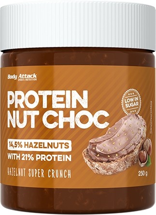 Body Attack Sports Nutrition Protein Nut Choc Crunchy - Chocolate y Nueces 250 gr Body Attack Sports Nutrition Protein Nut Choc Crunchy - Chocolate y Nueces 250 gr
