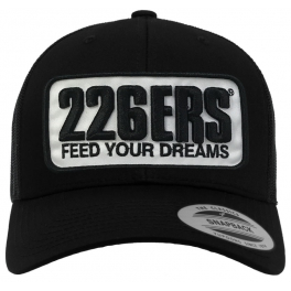 226ERS Schwarze Trucker-Kappe mit gebogenem Visier-Patch