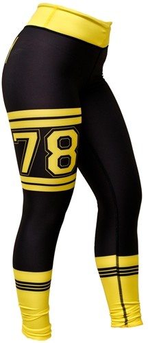 Trend Legging Fitness Largo Mujer Rugby 78 Negro - Amarillo Trend Legging Fitness Largo Mujer Rugby 78 Negro - Amarillo