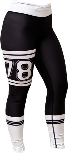 Trend Legging Fitness Largo Mujer Rugby 78 Negro - Blanco Trend Legging Fitness Largo Mujer Rugby 78 Negro - Blanco