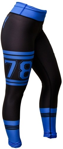 Trend Legging Fitness Largo Mujer Rugby 78 Negro - Azul Trend Legging Fitness Largo Mujer Rugby 78 Negro - Azul