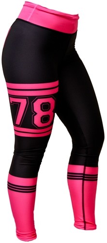 Trend Legging Fitness Largo Mujer Rugby 78 Negro - Rosa Trend Legging Fitness Largo Mujer Rugby 78 Negro - Rosa