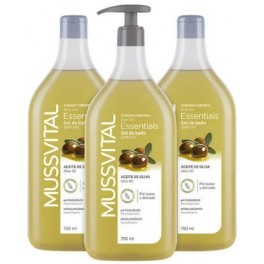 Mussvital Essentials Pack Familiar Gel de Baño Oliva 3 botes x 750 ml Mussvital Essentials Pack Familiar Gel de Baño Oliva 3 botes x 750 ml