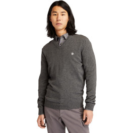 Timberland Merino V Neck Sweater Dark Grey Hther (u14)