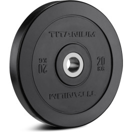 Titanium Strength Disco Olímpico Bumper Negro 20 Kg