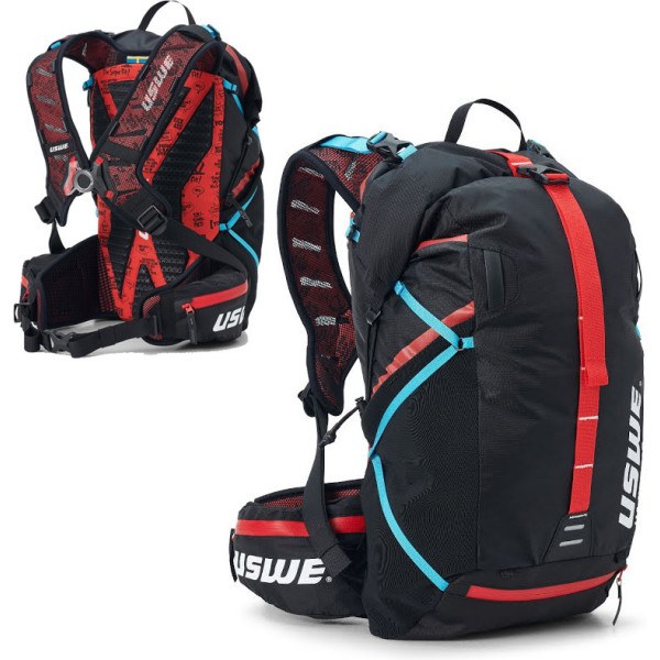 Mochila Uswe Hajker 30 Summer Rollable Hydration 3l Ndm 2.1 Preto/vermelho