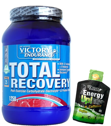 Pack Victory Endurance Total Recovery 1250 gr + Energy Up! + Cafeina Gel 1 gel x 40 gr Pack Victory Endurance Total Recovery 1250 gr + Energy Up! + Cafeina Gel 1 gel x 40 gr