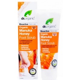 Dr Organic Manuka Honey Foot Scrub - Exfoliante para Pies de Miel de Manuka 125 ml