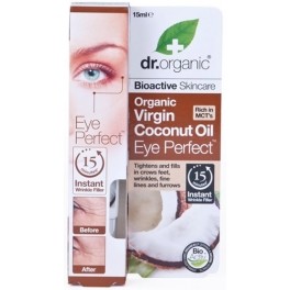 Dr Organic Virgin Coconut Oil Eye Perfect - Contorno de Ojos de Aceite de Coco Virgen 15 ml