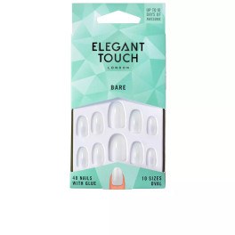 Elegant Touch Totally Bare 48 Nails With Glue Oval Unisex