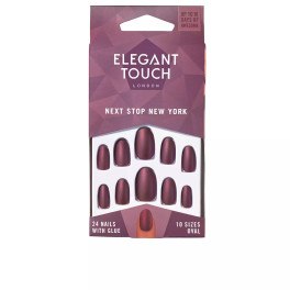 Elegant Touch Polished Colour 24 Nails With Glue Oval Next Stop New York Unisex