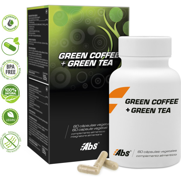 Abs Café Verde (svetol) + Té Verde * 400 Mg / 60 Cápsulas * Extractos Titulados