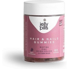 Jelly Pills Hair&nails Gummies 60 Gom - Frambuesa