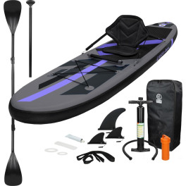 Ecd Germany Tabla Hinchable Makani Paddle Surf Con Asiento De Kayak Sup 305x78x15 Cm Negro Stand Up Paddle Board Pvc/eva Hasta 1