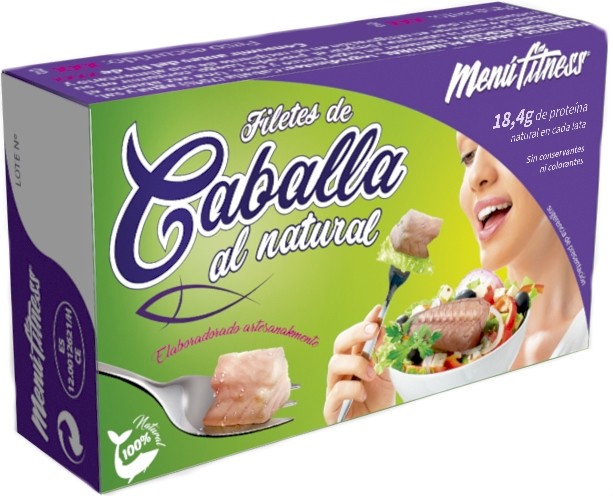 Menu Fitness Filetes de Caballa al Natural 120 gr Menu Fitness Filetes de Caballa al Natural 120 gr