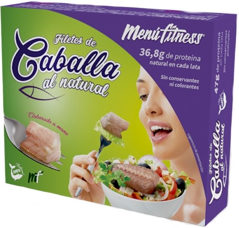 Menu Fitness Filetes de Caballa al Natural 120 gr Menu Fitness Filetes de Caballa al Natural 120 gr